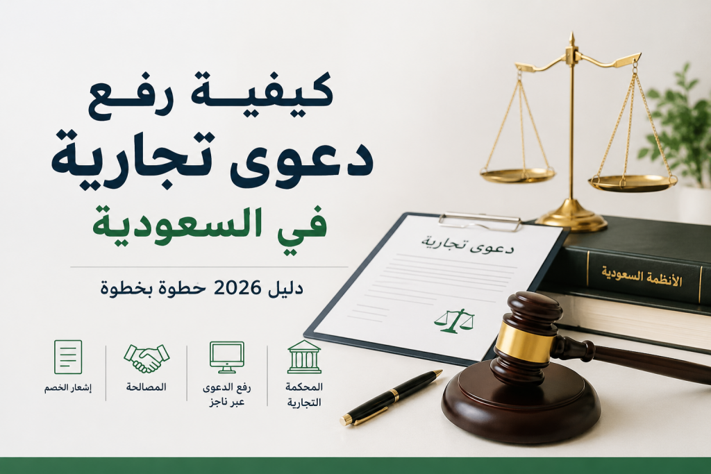 كيفية رفع دعوى تجارية في السعودية عبر ناجز (دليل شامل 2026)